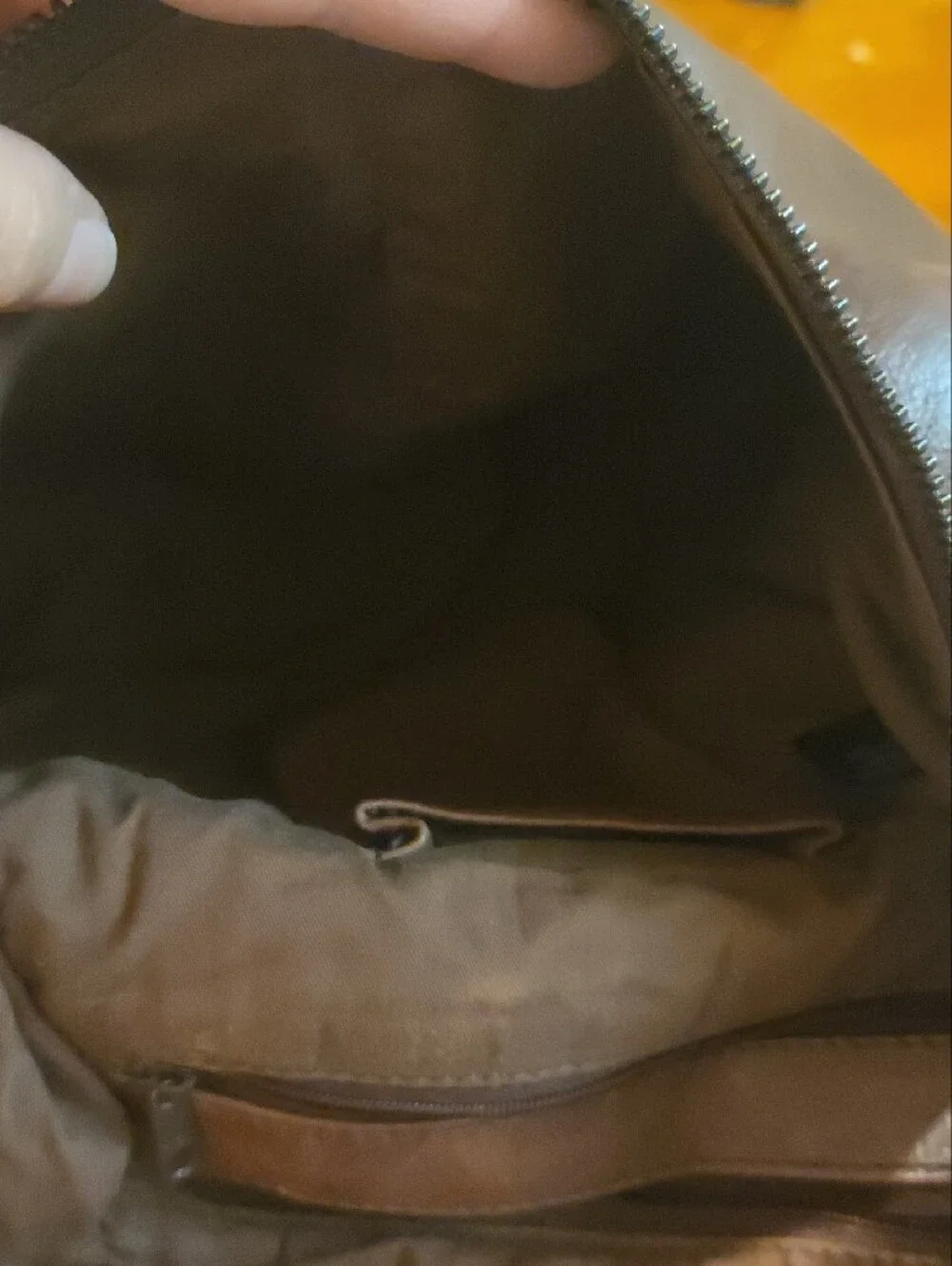 Brown Woven Leather Backpack